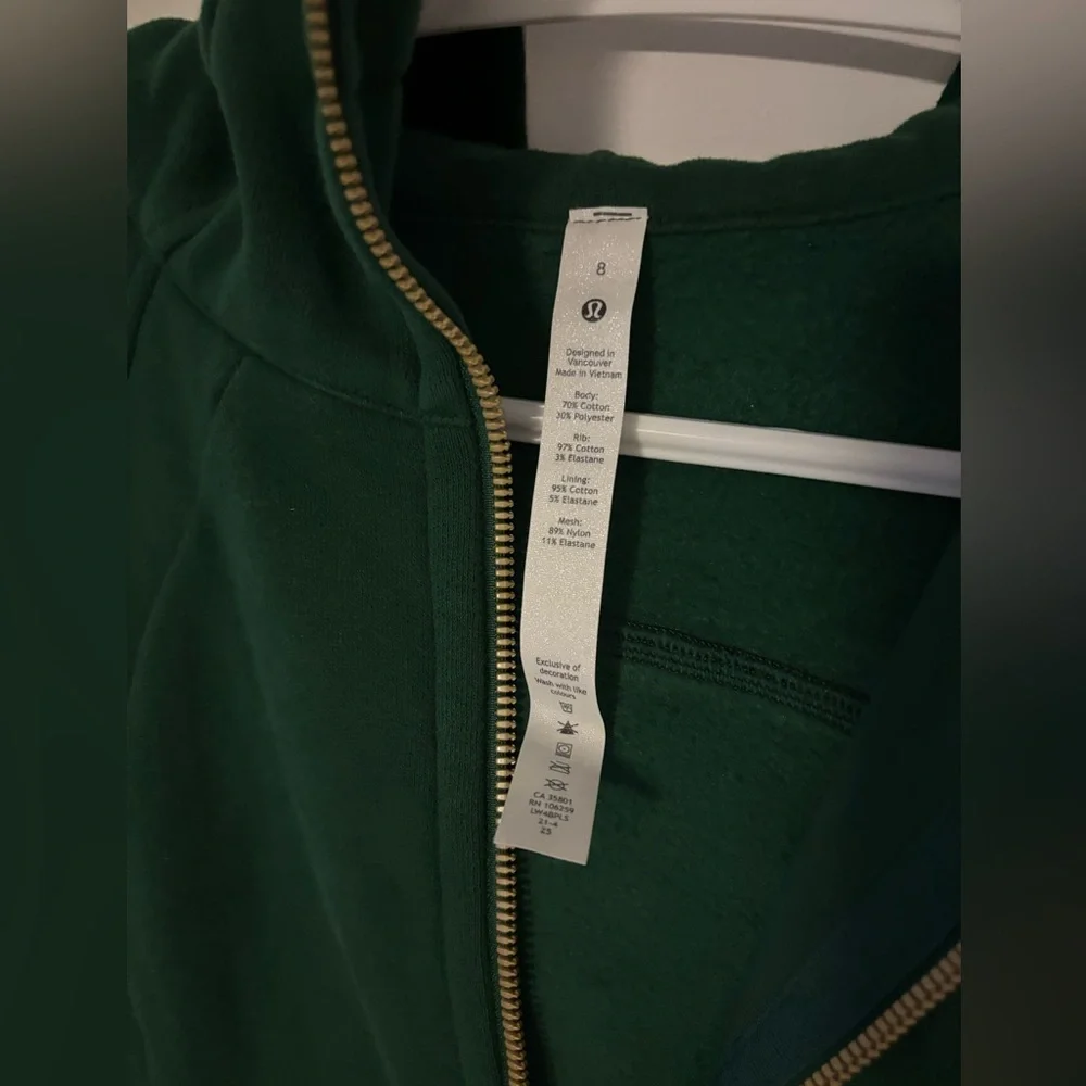 Lululemon Everglade Green/Gold Scuba Hoodie - Picture 5 of 5